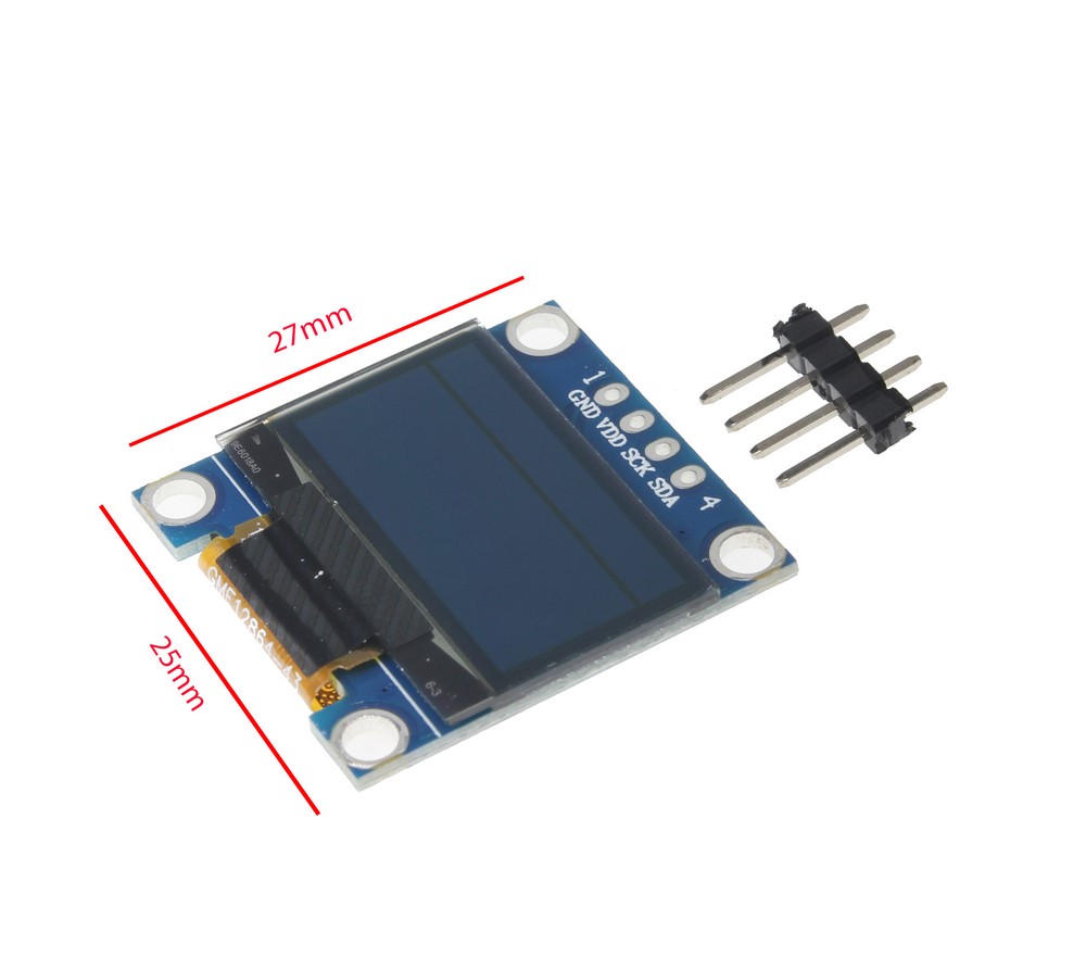 تصویر از ماژول نمایشگر oled دو رنگ 0.96 اینچ